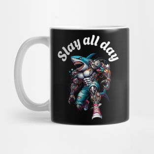 Cyber Shark: Slay All Day Mug